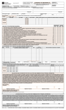 Evidence of Insurability Form