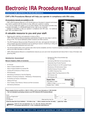 Electronic IRA Procedures Manual