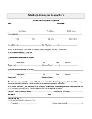 Emergency Contact Form