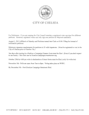 Michigan Affidavit of Identity and Petitions