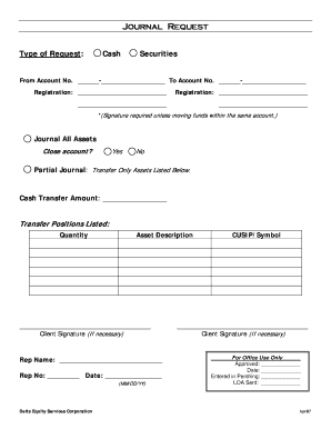 Journal Request Form