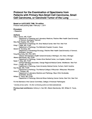 Lung Cancer Resection Protocol
