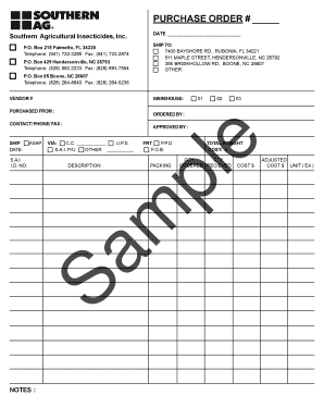 Purchase Order Form