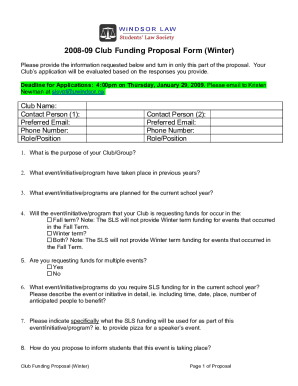 B2008b-09 Club Funding Request for Proposals Winter