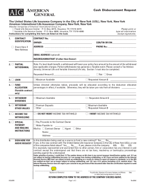Cash Disbursement Request Form