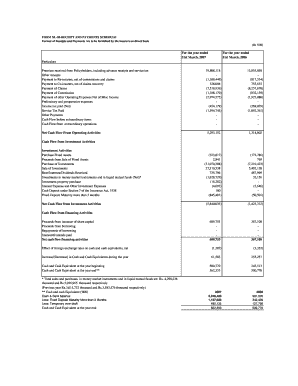 FORM NL-20-RECEIPT AND PAYMENTS SCHEDULE