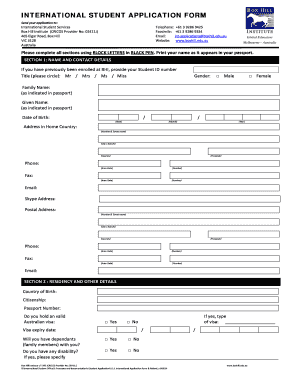 International Student Application Form