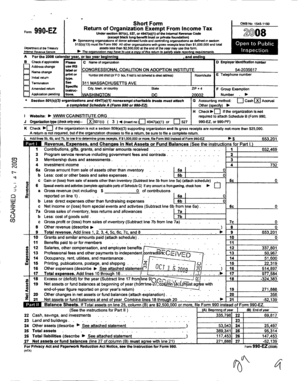 Form 990-EZ Tax Exemption Application