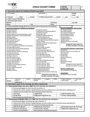 NYDBC Child Count Form