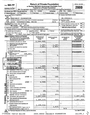 Return of Private Foundation