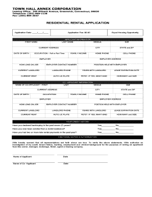 Residential Rental Application