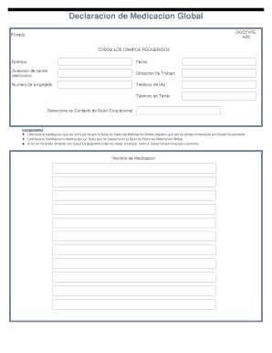 Declaracion de Medicacion Global