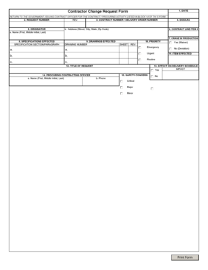 Contractor Change Request Form