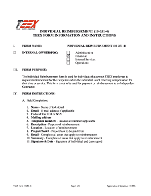 Qualification in resume - individual reimbursement (10-351-4) teex form ... - NCTCOG