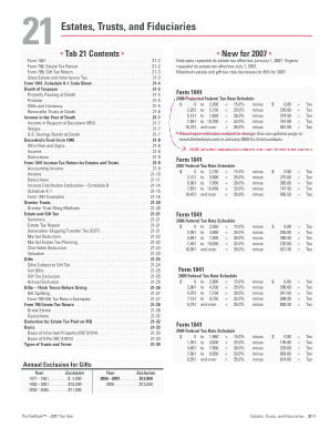 US Federal Estate and Gift Tax Forms