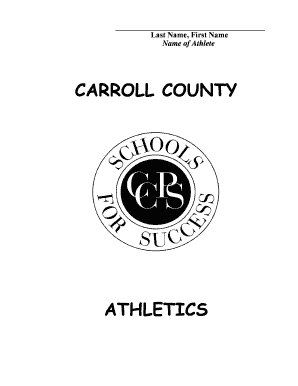 Carroll County Preparticipation Physical Evaluation Form