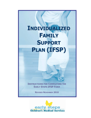 Individualized Family Support Plan (IFSP) Form