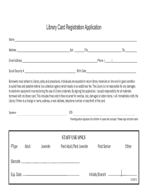 Library Card Registration Application