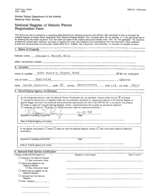National Register of Historic Places Registration Form