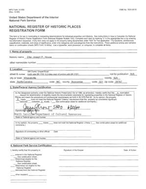 National Register of Historic Places Nomination Form