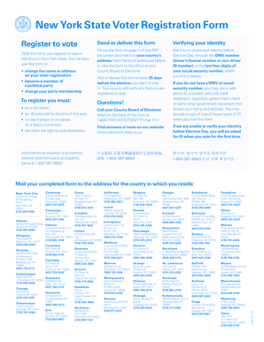 New York State Voter Registration Form