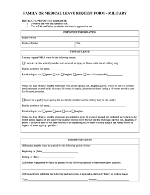 Request leave letter - FAMILY OR MEDICAL LEAVE REQUEST FORM MILITARY - nrao