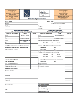 Relocation Expense Voucher