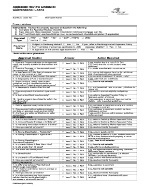Appraisal Review Checklist for Conventional Loans