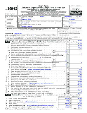 Form 990-EZ Tax Return for Exempt Organizations
