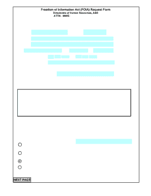 Freedom of Information Act (FOIA) Request Form NEXT ... - U.S. Army