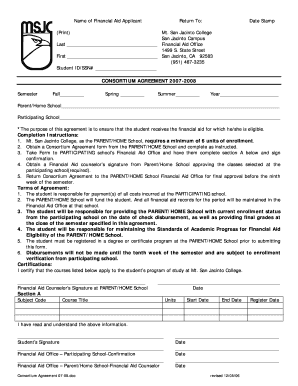 Consortium Agreement Form