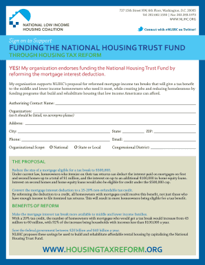 Support Funding National Housing Trust Fund