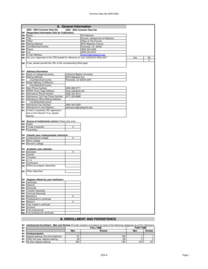 Common Data Set 2003-2004