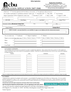 Graduation Application Form