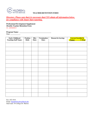 webpage.Teacher retention form - mcdowelltech