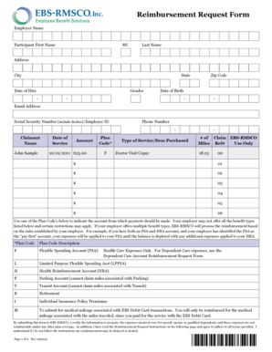 Reimbursement Request Form