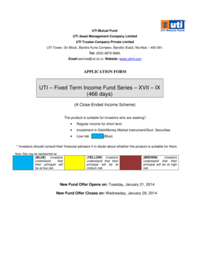 UTI Fixed Term Income Fund Application Form