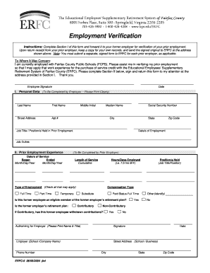 Employment Verification Form
