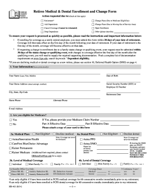 Retiree Medical & Dental Enrollment Form
