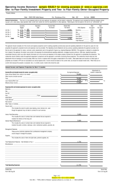 Operating Income Statement for Real Estate