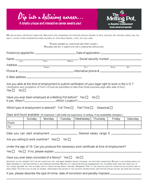 Employment Application Form