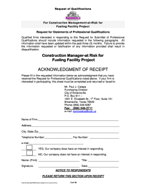 Electrical proposal template - Construction Manager at Risk for Fueling Facility at PW.doc. Bid Forms - 216 194 177