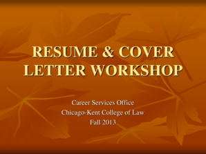 Demand letter for unpaid wages georgia - Resume & cover letter workshop - Chicago-Kent College of Law - kentlaw iit