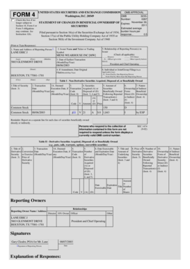 SEC Form 4 Statement of Changes in Beneficial Ownership
