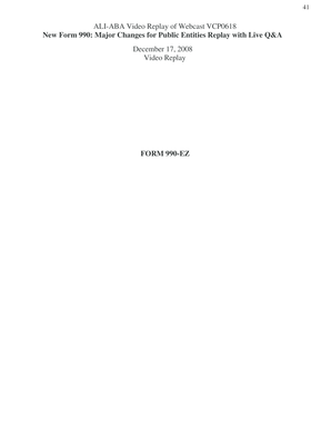 IRS Form 990-EZ 2008