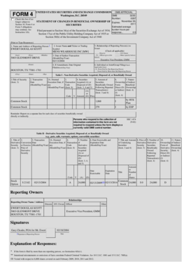 SEC Form 4 Statement of Changes in Beneficial Ownership