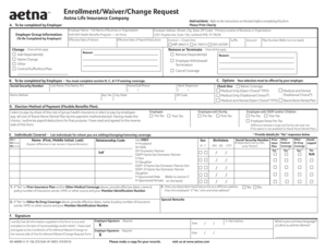 Aetna Enrollment/Waiver/Change Request Form