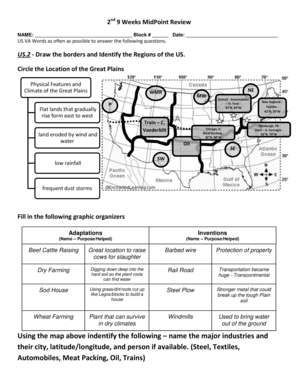 US History Midpoint Review Form