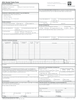 Dental Claim Form