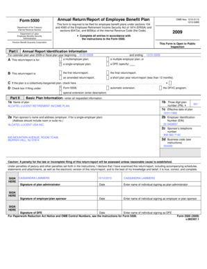 Form 5500 Annual Return/Report of Employee Benefit Plan